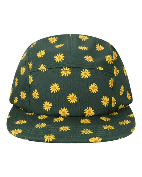 LOCALE Five-Panel Camper Hat. CAMPER - Yellow Daisies