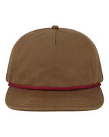 LOCALE Five-Panel Rope Cap. WILSON - Brown/ Burgundy