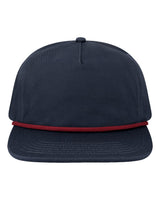 LOCALE Five-Panel Rope Cap. WILSON - Navy/ Maroon