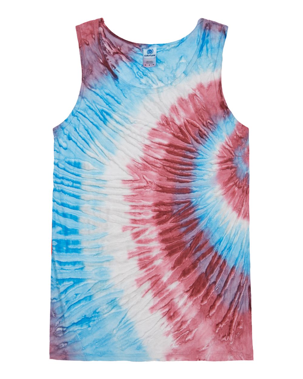 Colortone Unisex Tie-Dyed Tank Top. 3500 - Fire Cracker