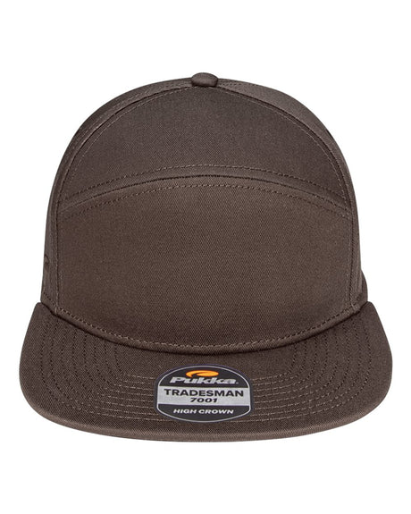 Pukka Tradesman Hybrid Six-Panel Cap. 7001P - Brown