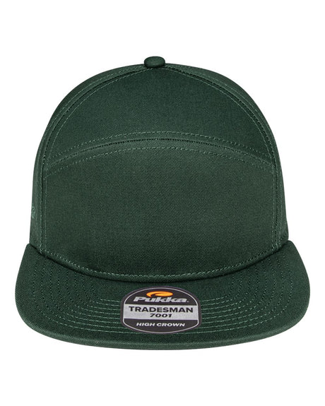 Pukka Tradesman Hybrid Six-Panel Cap. 7001P - Forest Green