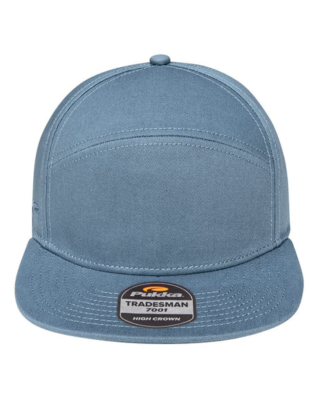 Pukka Tradesman Hybrid Six-Panel Cap. 7001P - Shale Blue