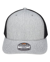 Pukka Charter Six-Panel Cap. 6101M - Grey Heather/ Black