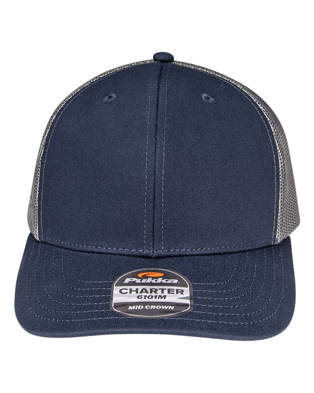 Pukka Charter Six-Panel Cap. 6101M - Navy/ Charcoal