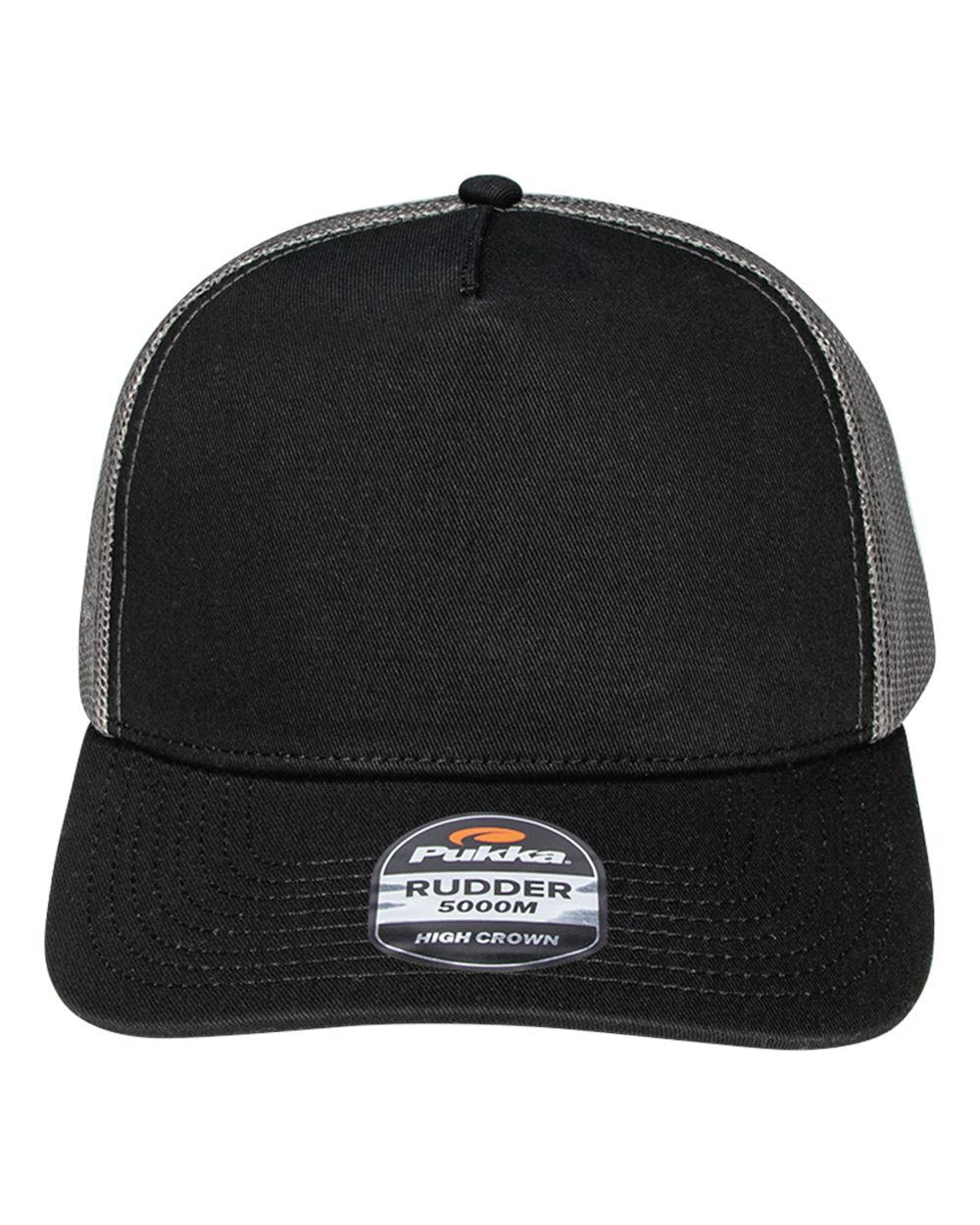 Pukka Rudder Five-Panel Cap. 5000M - Black/ Charcoal