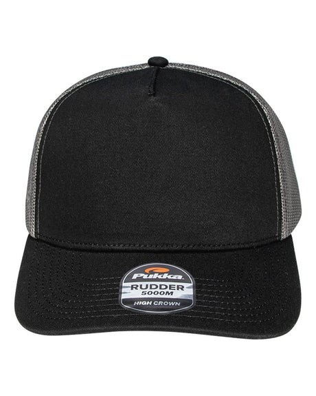 Pukka Rudder Five-Panel Cap. 5000M - Black/ Charcoal