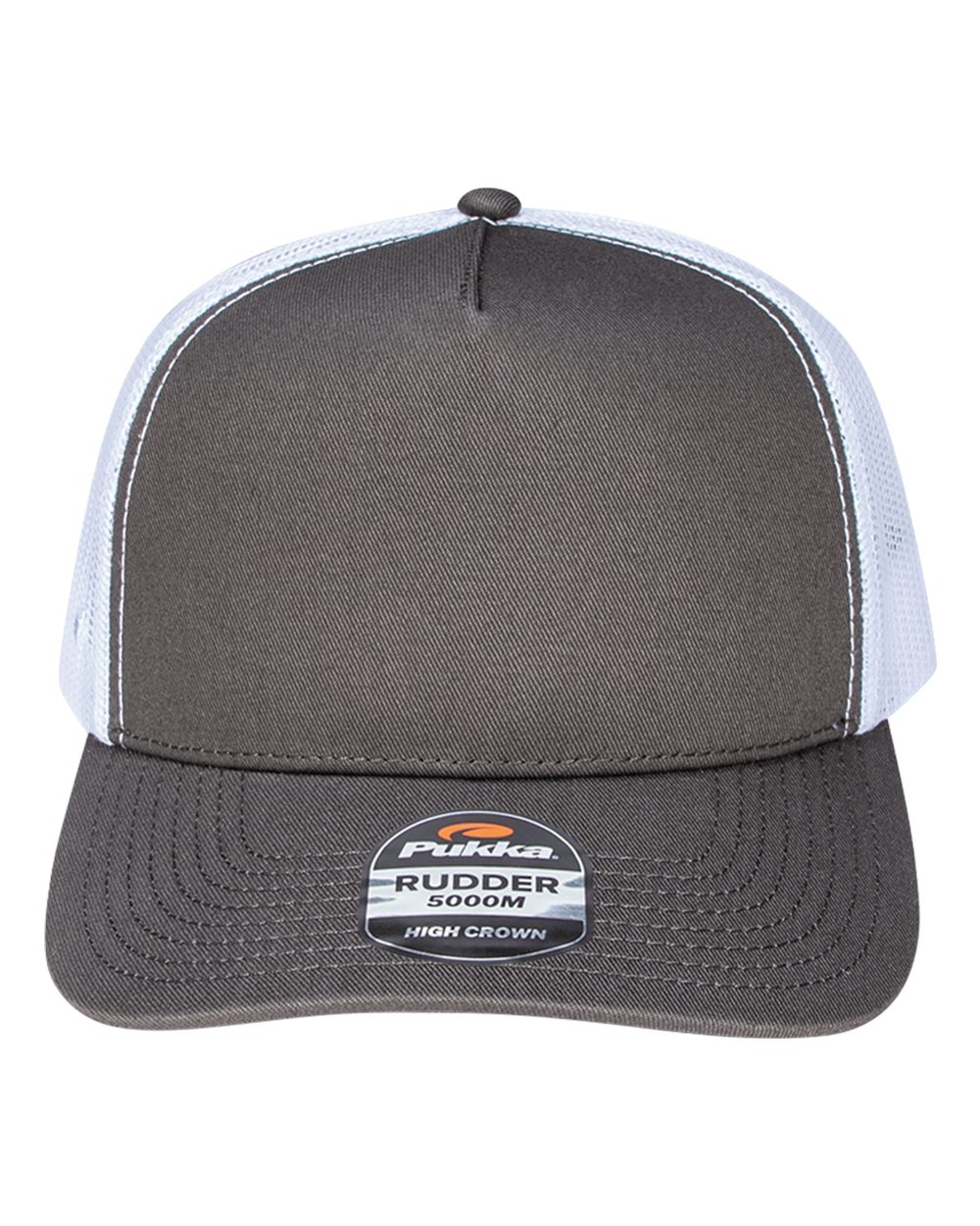 Pukka Rudder Five-Panel Cap. 5000M - Charcoal/ White