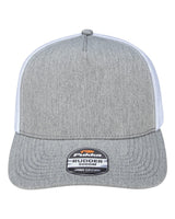 Pukka Rudder Five-Panel Cap. 5000M - Grey Heather/ White