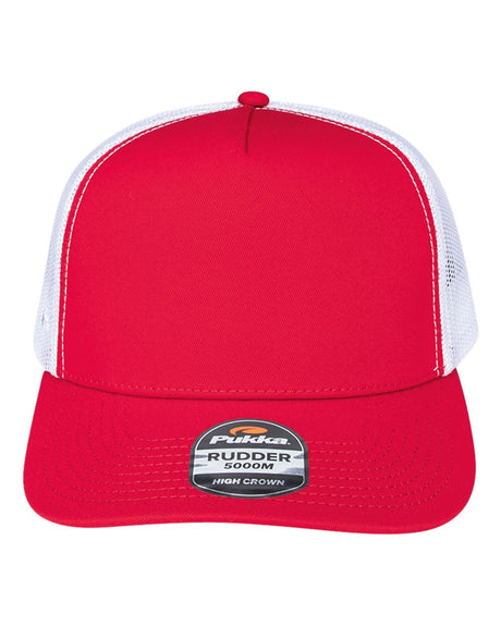 Pukka Rudder Five-Panel Cap. 5000M - Red/ White