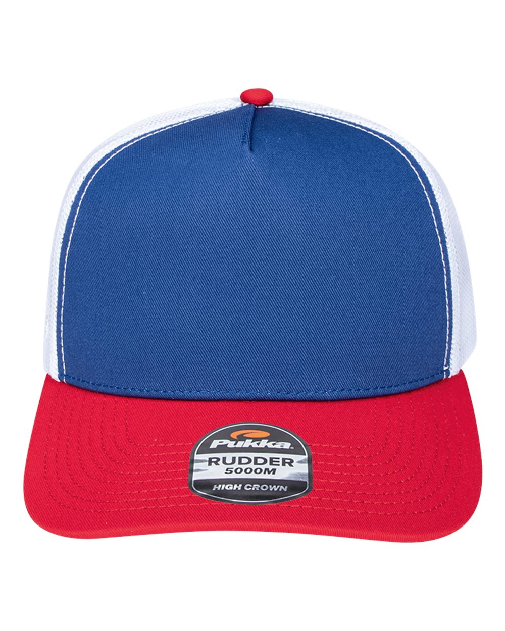 Pukka Rudder Five-Panel Cap. 5000M - Royal/ Red/ White
