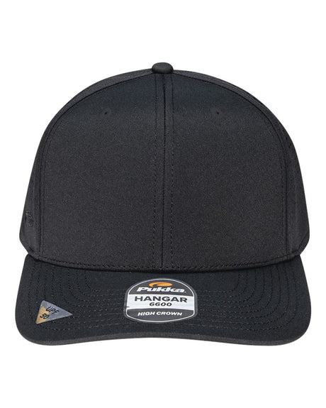 Pukka Hangar Perforated Six-Panel Cap. 6600 - Black