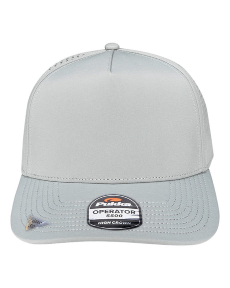 Pukka Operator Perforated Five-Panel Cap. 5500 - Steel Grey