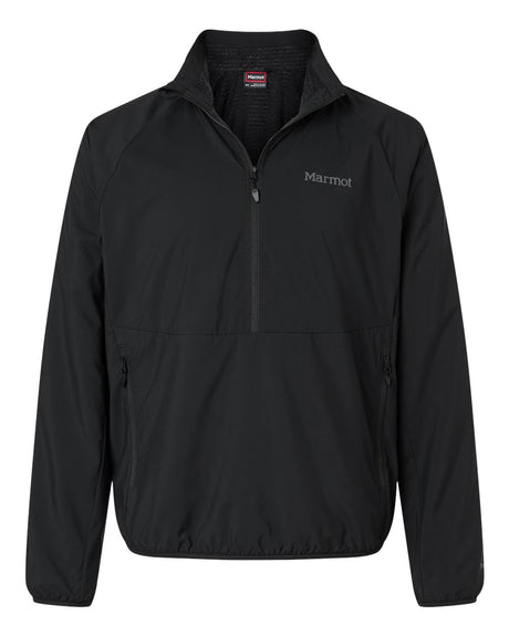 Marmot Men's Aerothermal Soft Shell Quarter-Zip Pullover. M16218 - Black