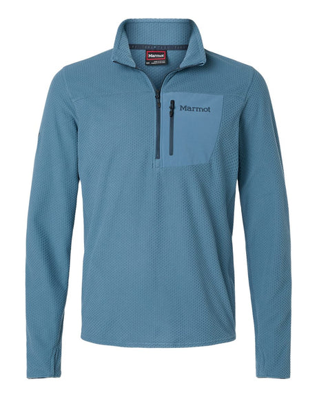 Marmot Men's Air Fleece Quarter-Zip Pullover. M16726 - Summer Storm