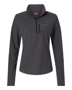 Marmot Women's Air Fleece Quarter-Zip Pullover. M16745 - Blackened