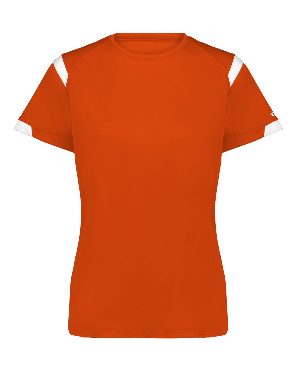 Badger Women's On The Rise T-Shirt. 4380 - Burnt Orange/ White