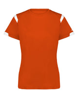 Badger Women's On The Rise T-Shirt. 4380 - Burnt Orange/ White