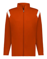 Badger Men's On The Rise Outercore Warm-up Jacket. 7725 - Burnt Orange/ White