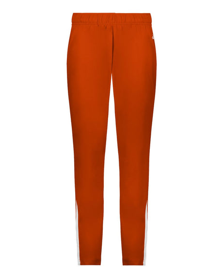 Badger Men's On The Rise Outercore Warm-Up Pants. 7726 - Burnt Orange/ White