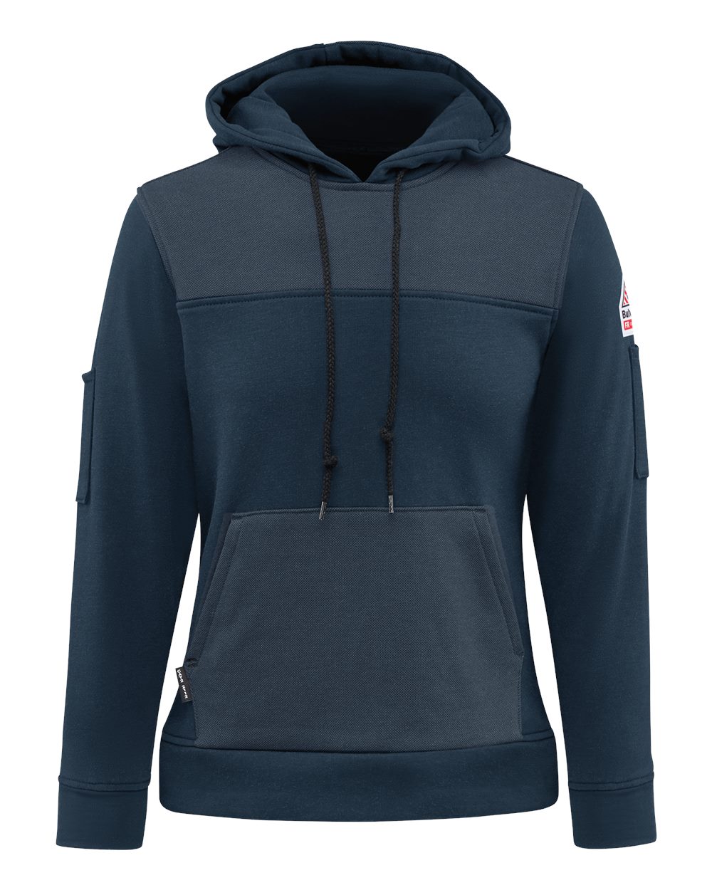 Bulwark Women's Flame-Resistant Fleece Hooded Sweatshirt. SMM5 - Navy
