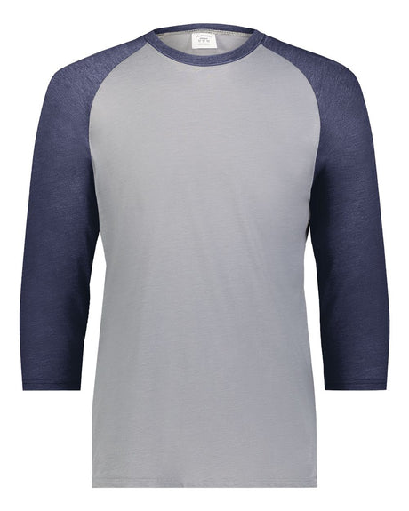 Augusta Sportswear Men's Gameday Vintage T-Shirt. 6879 - Grey Heather/ Navy Heather