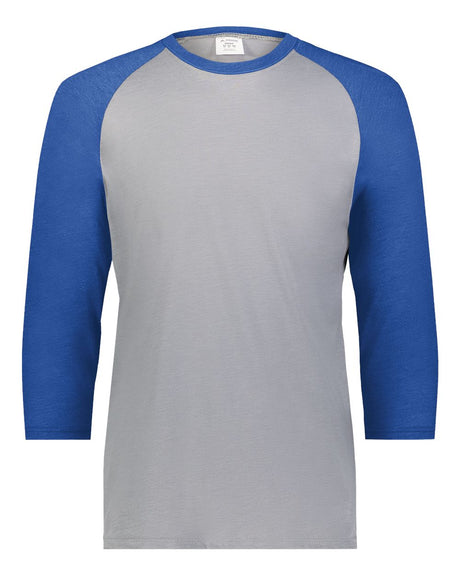 Augusta Sportswear Men's Gameday Vintage T-Shirt. 6879 - Grey Heather/ Royal Heather