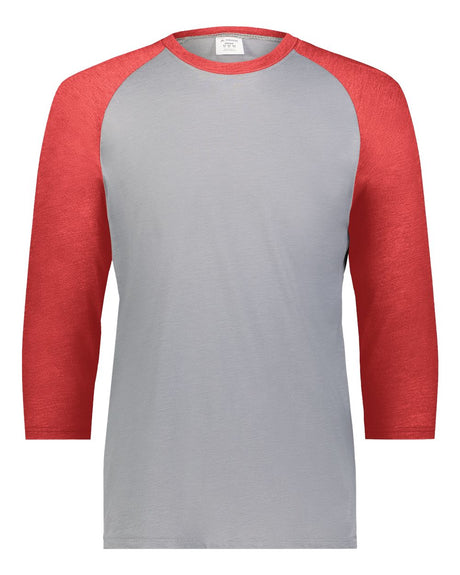 Augusta Sportswear Men's Gameday Vintage T-Shirt. 6879 - Grey Heather/ Scarlet Heather