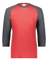 Augusta Sportswear Men's Gameday Vintage T-Shirt. 6879 - Scarlet Heather/ Carbon Heather