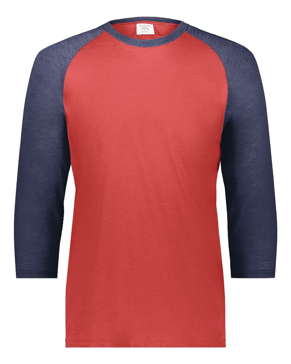 Augusta Sportswear Men's Gameday Vintage T-Shirt. 6879 - Scarlet Heather/ Navy Heather