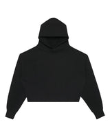 Lane Seven Women's Relaxed Cropped Hoodie Sweatshirt. LS88001 - Black