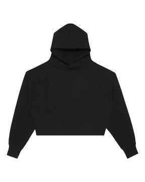 Lane Seven Women's Relaxed Cropped Hoodie Sweatshirt. LS88001 - Black