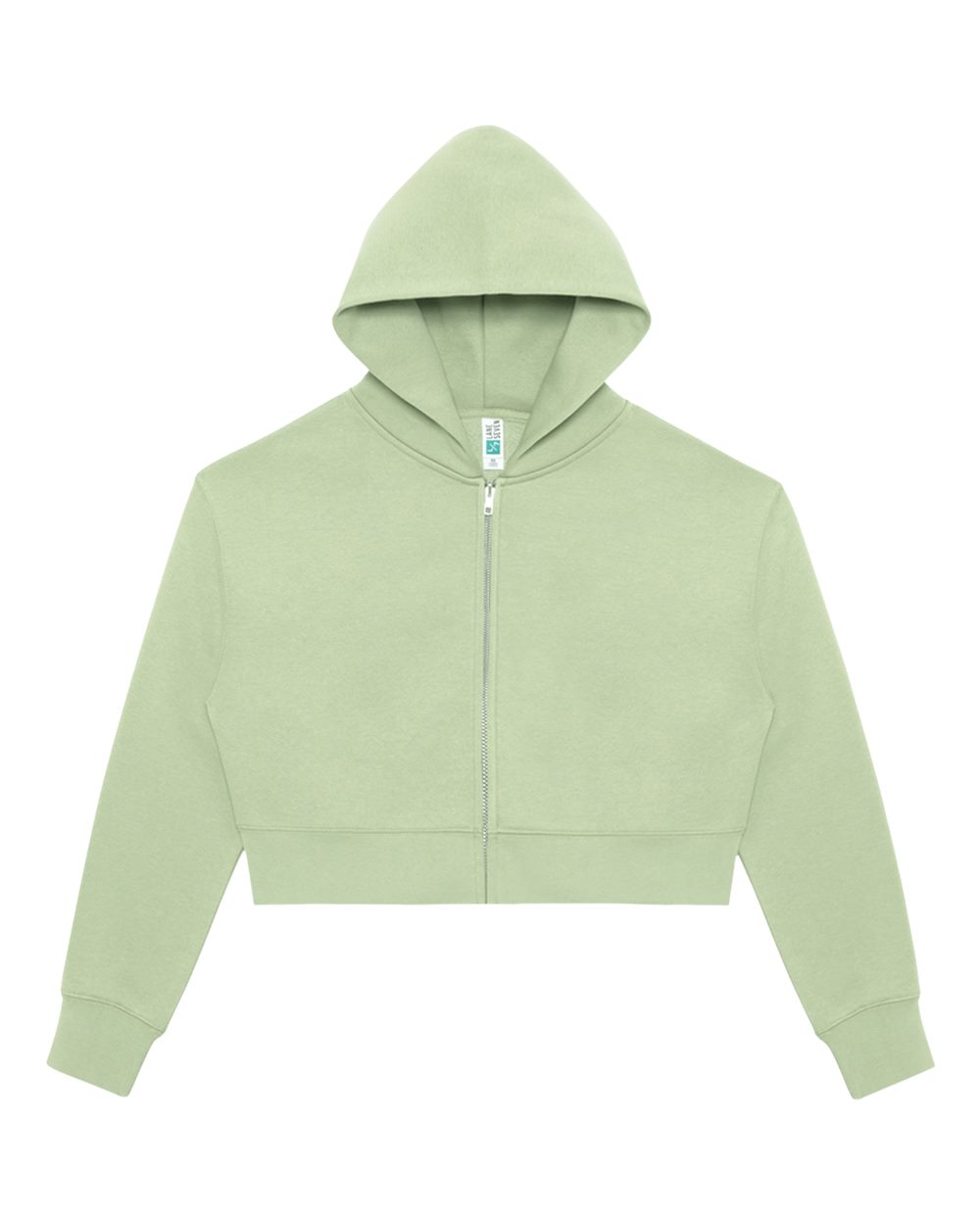 Lane Seven Women's Relaxed Cropped Full-Zip Hoodie Sweatshirt. LS88003 - Matcha