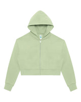 Lane Seven Women's Relaxed Cropped Full-Zip Hoodie Sweatshirt. LS88003 - Matcha