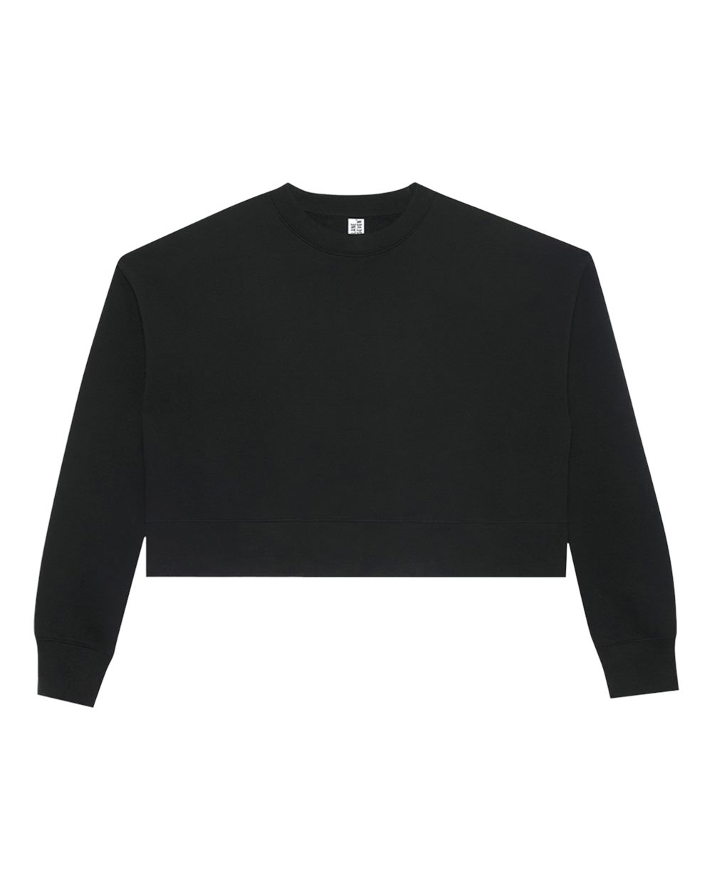 Lane Seven Women's Relaxed Cropped Crewneck Sweatshirt. LS88004 - Black