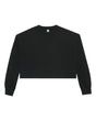 Lane Seven Women's Relaxed Cropped Crewneck Sweatshirt. LS88004 - Black