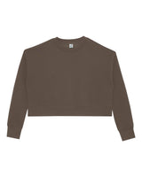 Lane Seven Women's Relaxed Cropped Crewneck Sweatshirt. LS88004 - Coffee