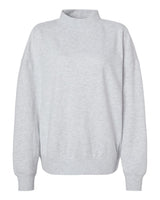 Independent Trading Co. Women's Midweight Mock Neck Sweatshirt. IND280MOCK - Ash Heather