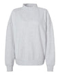 Independent Trading Co. Women's Midweight Mock Neck Sweatshirt. IND280MOCK - Ash Heather