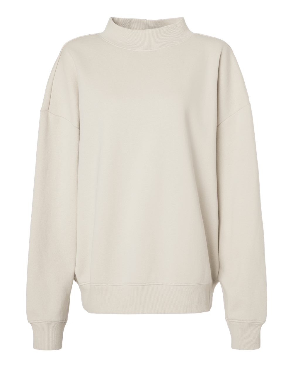 Independent Trading Co. Women's Midweight Mock Neck Sweatshirt. IND280MOCK - Ivory