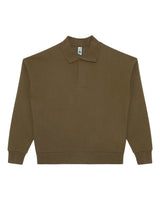 Lane Seven Unisex Element Polo Collar Crewneck Sweatshirt. LS24012 - Cacao