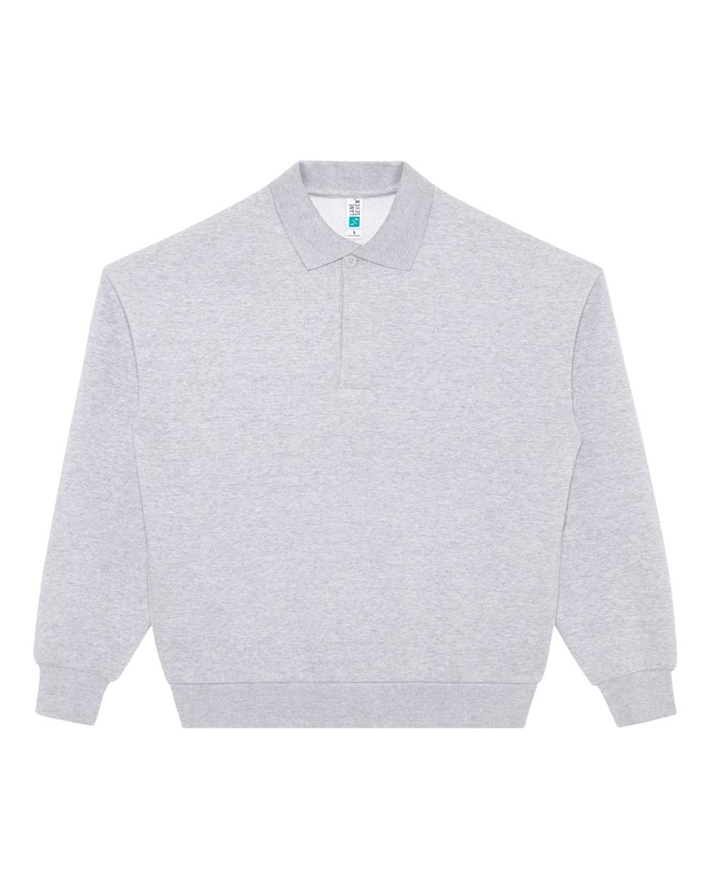 Lane Seven Unisex Element Polo Collar Crewneck Sweatshirt. LS24012 - Heather Grey