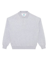 Lane Seven Unisex Element Polo Collar Crewneck Sweatshirt. LS24012 - Heather Grey