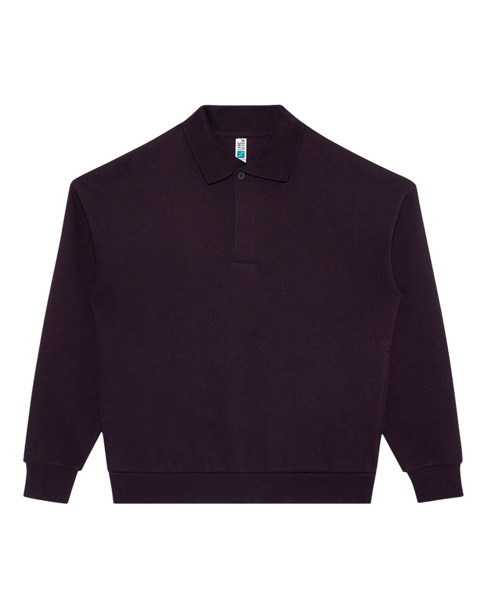 Lane Seven Unisex Element Polo Collar Crewneck Sweatshirt. LS24012 - Plum