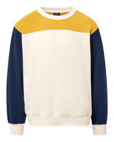 MV Sport Men's Otto Colorblock Crewneck Sweatshirt. 26145 - Ginger/ Navy