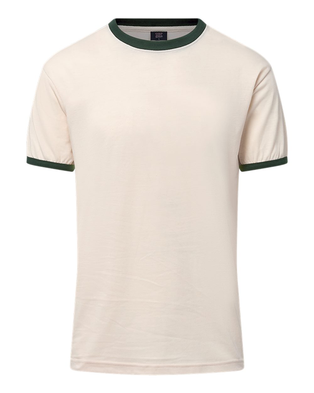 MV Sport Men's Jackie Ringer T-Shirt. 26425 - Vintage White/ Forest