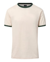 MV Sport Men's Jackie Ringer T-Shirt. 26425 - Vintage White/ Forest