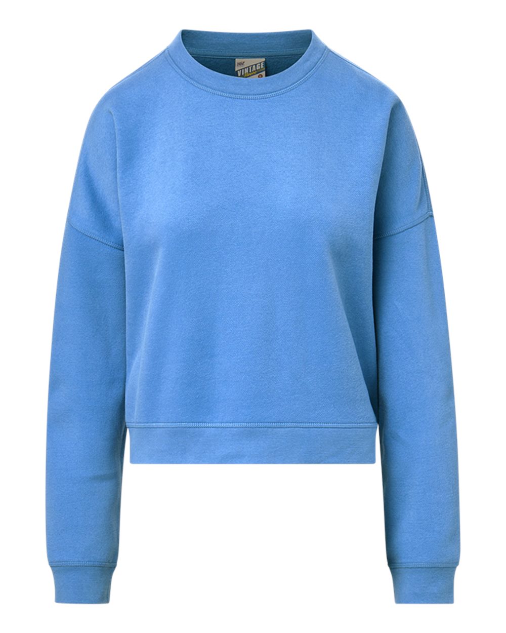 MV Sport Women's Vintage Fleece Crewneck Sweatshirt. W26144 - Blue Iris