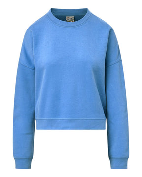 MV Sport Women's Vintage Fleece Crewneck Sweatshirt. W26144 - Blue Iris