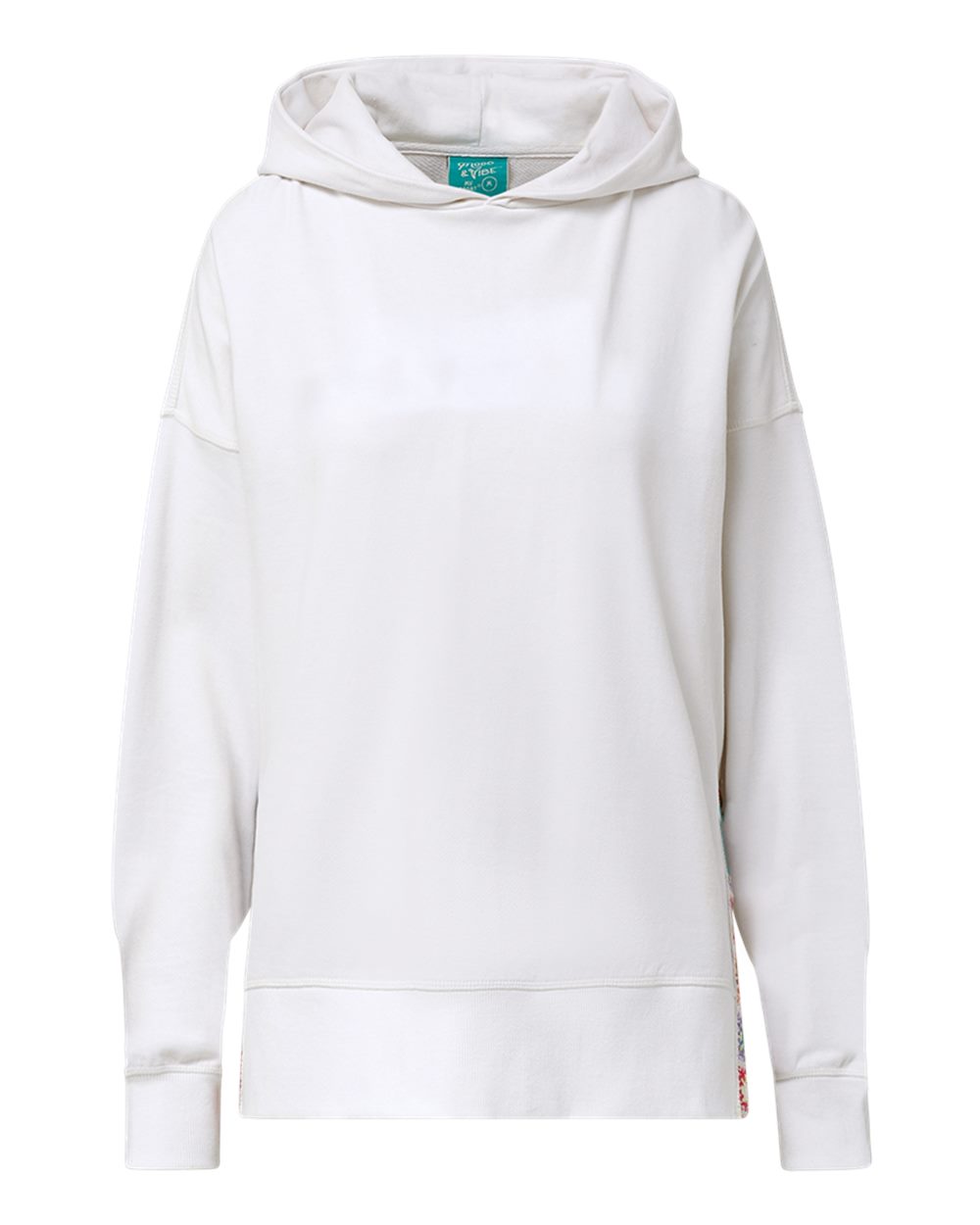 MV Sport Women's Mood & Vibe™ Motif Hooded Sweatshirt. W26162 - White